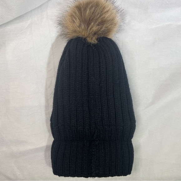 NWT Apollo Simplicity George Dickel Beanie Womens OSFM Black Pom Poof Whisky - Picture 4 of 11